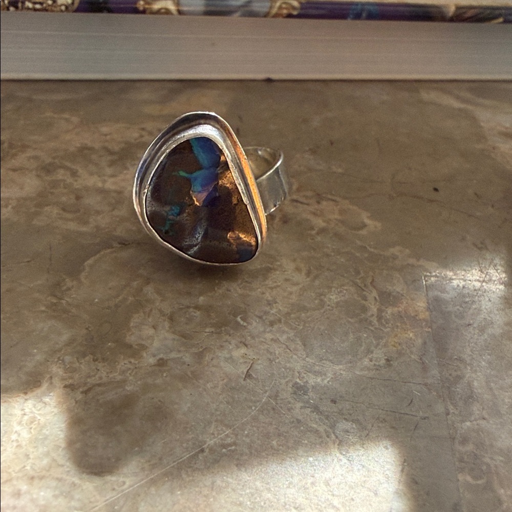 Australian Boulder opal and 925 ring adjustable by Michael - Picture 6 of 7